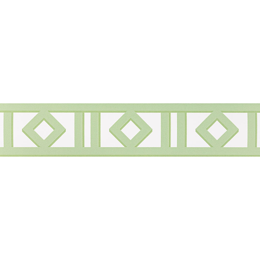 Trellina Diamond Border WP | CB - Meadow On Blanc