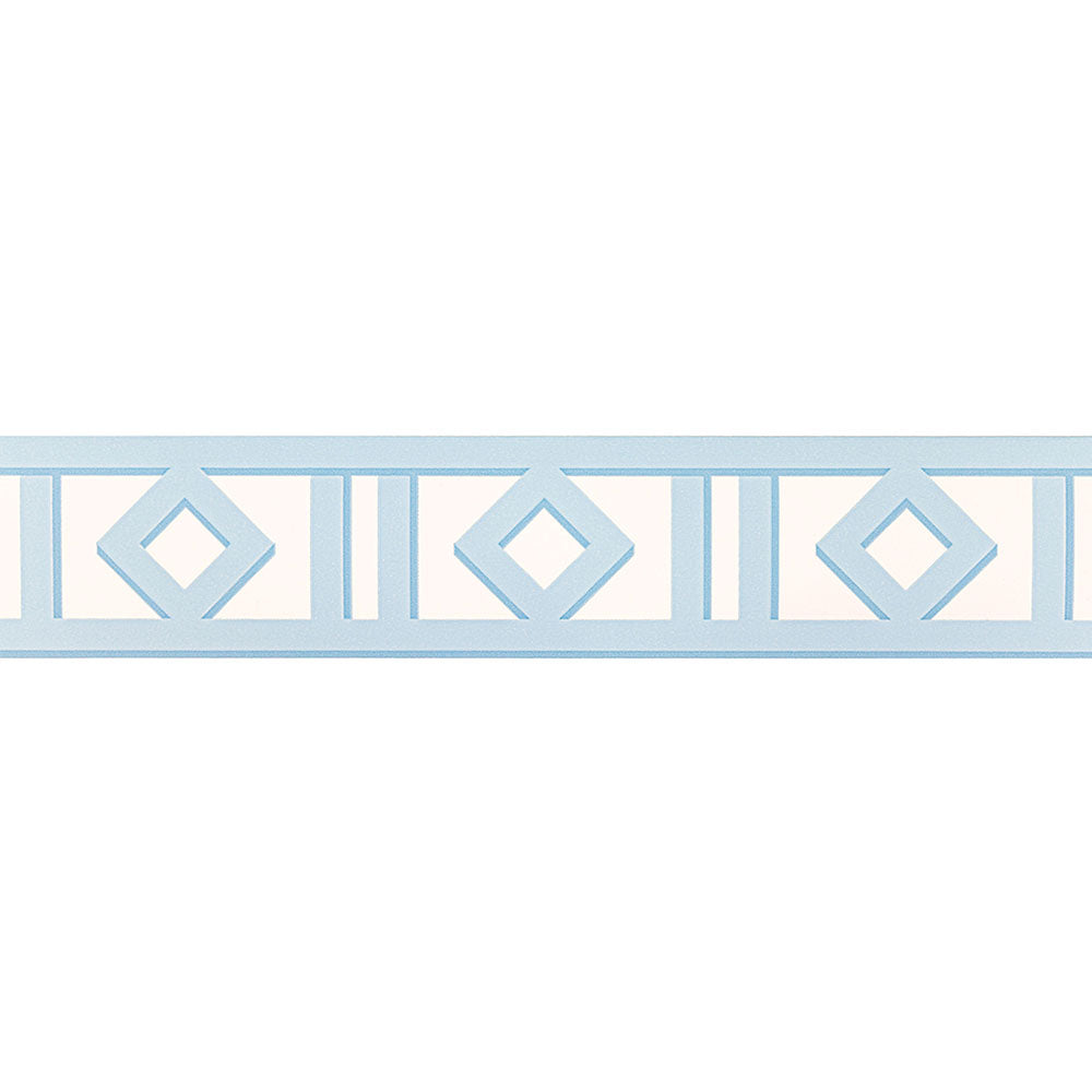 Trellina Diamond Border WP | CB - Sky On Blanc