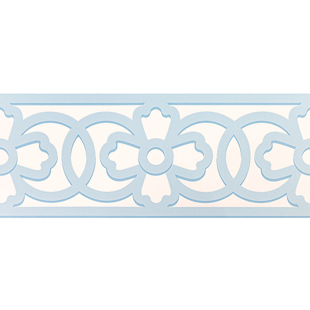 Trellina Fleurette Border WP | CB - Sky On Blanc