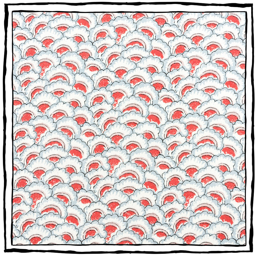 Palampore Petal | CB - Sky & Coral