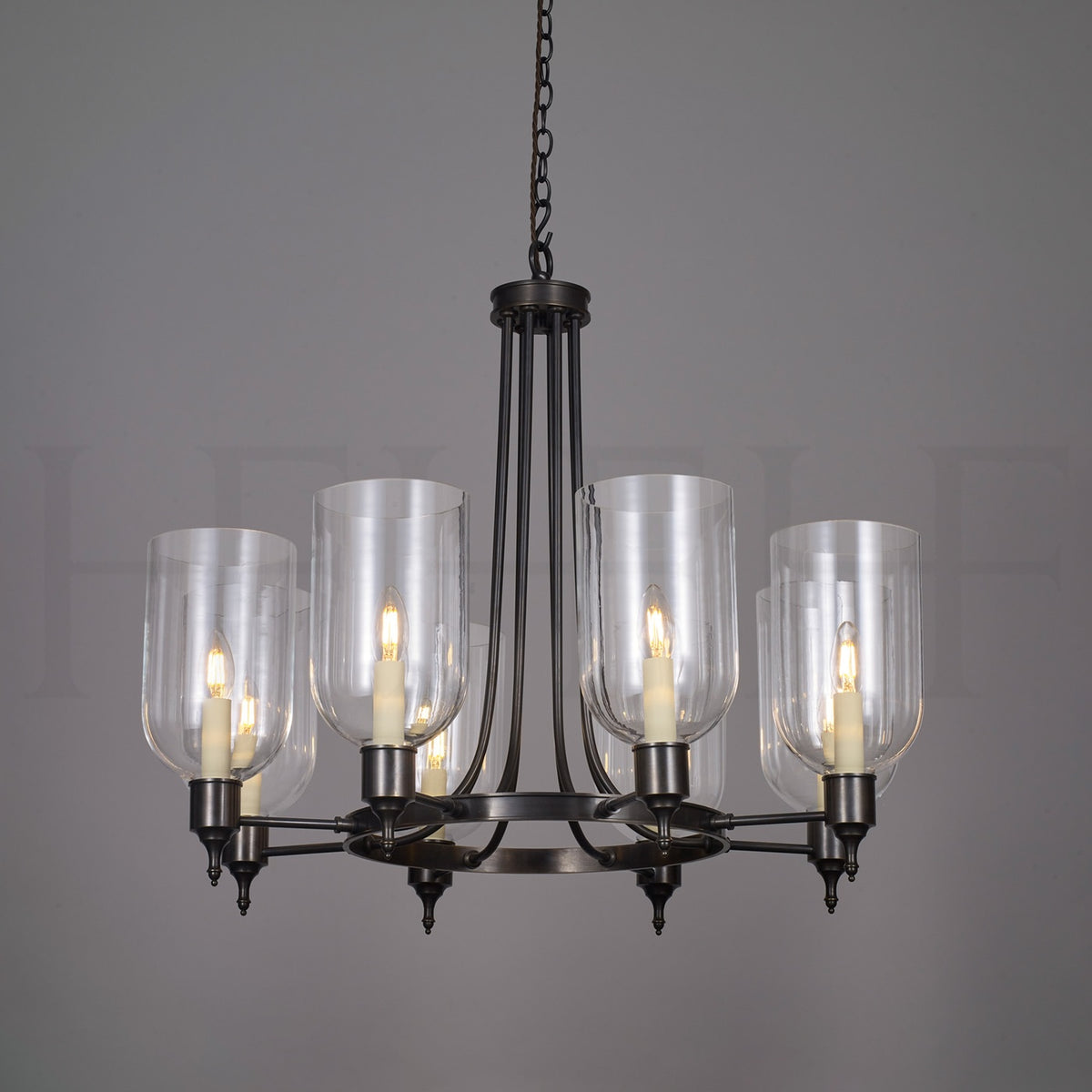 Storm Shade Chandelier, 8 Lights