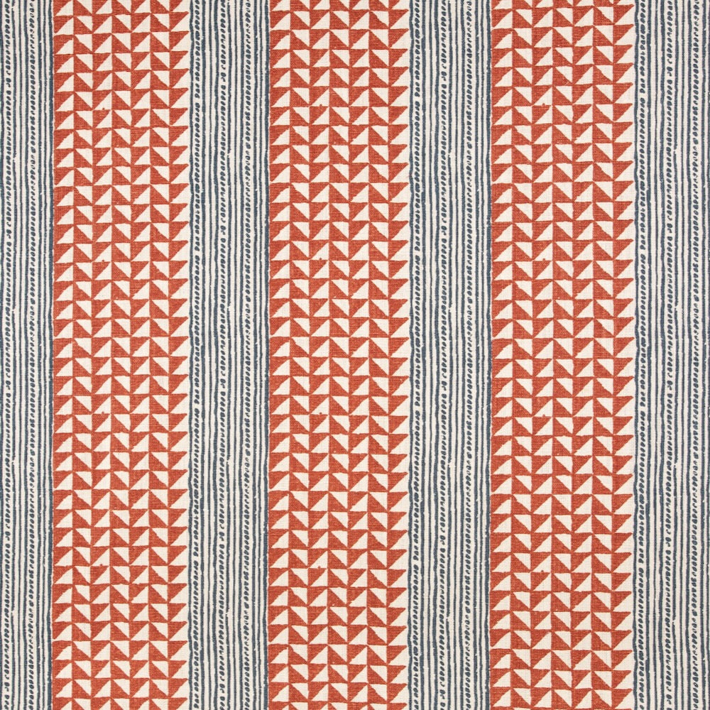Aegean Stripe | CI - Terracotta/Indigo
