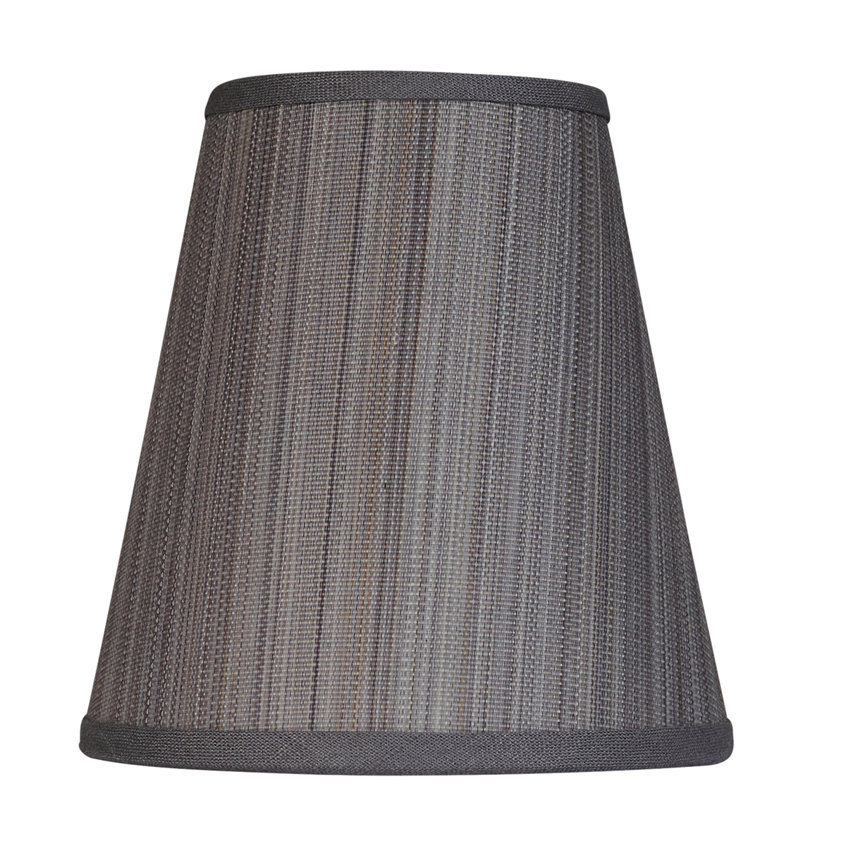 5 inch Tall clip-on lampshade in dark grey blue horsehair fabric