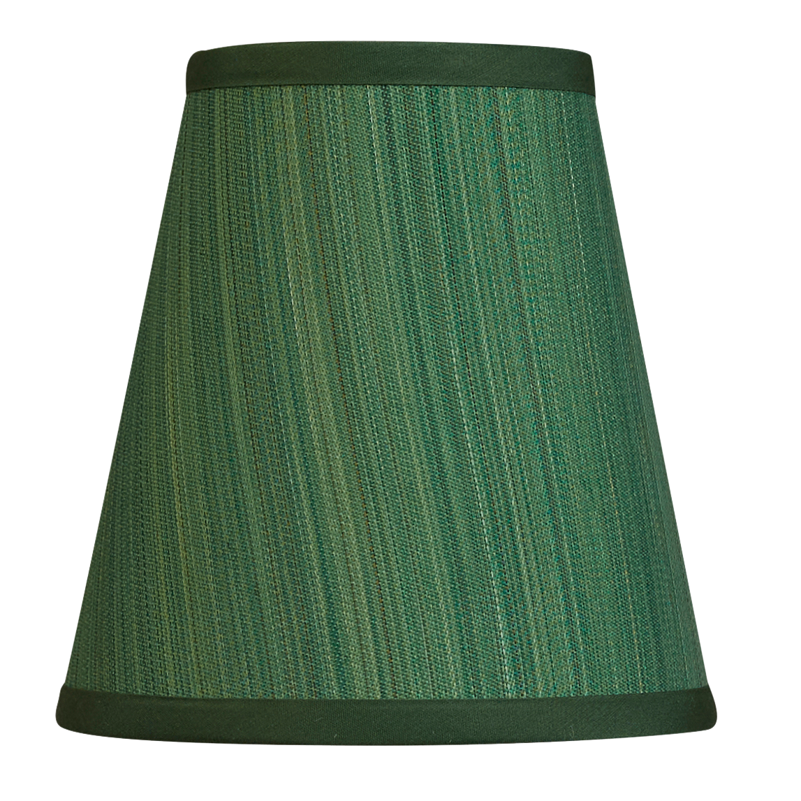 5 inch Tall clip-on lampshade in green horsehair fabric