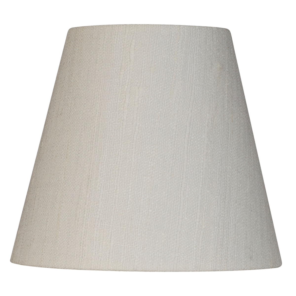 6 inch Clip on lampshade in white silk