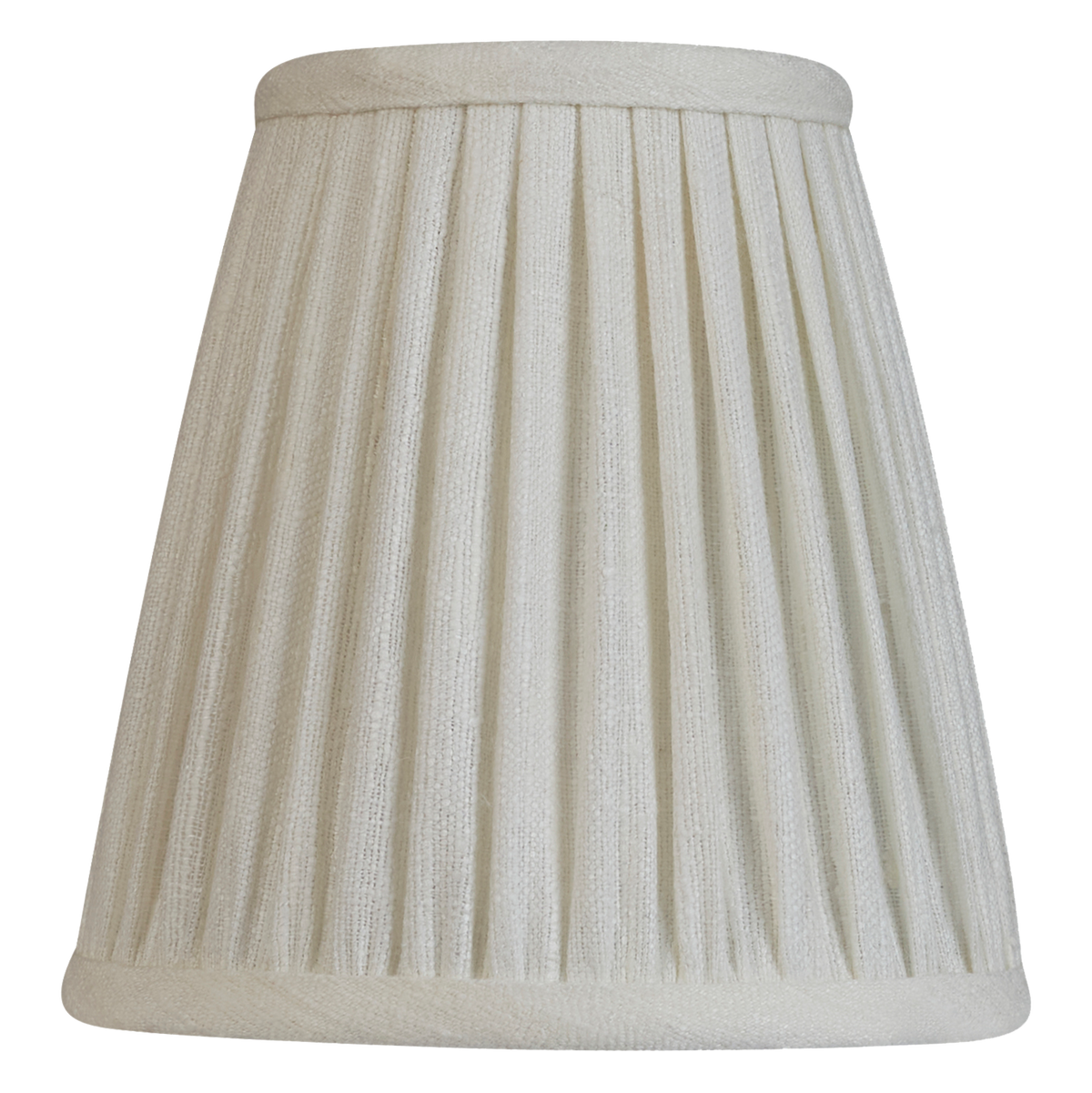 6 inch Tall White Mulberry silk clip-on lampshade
