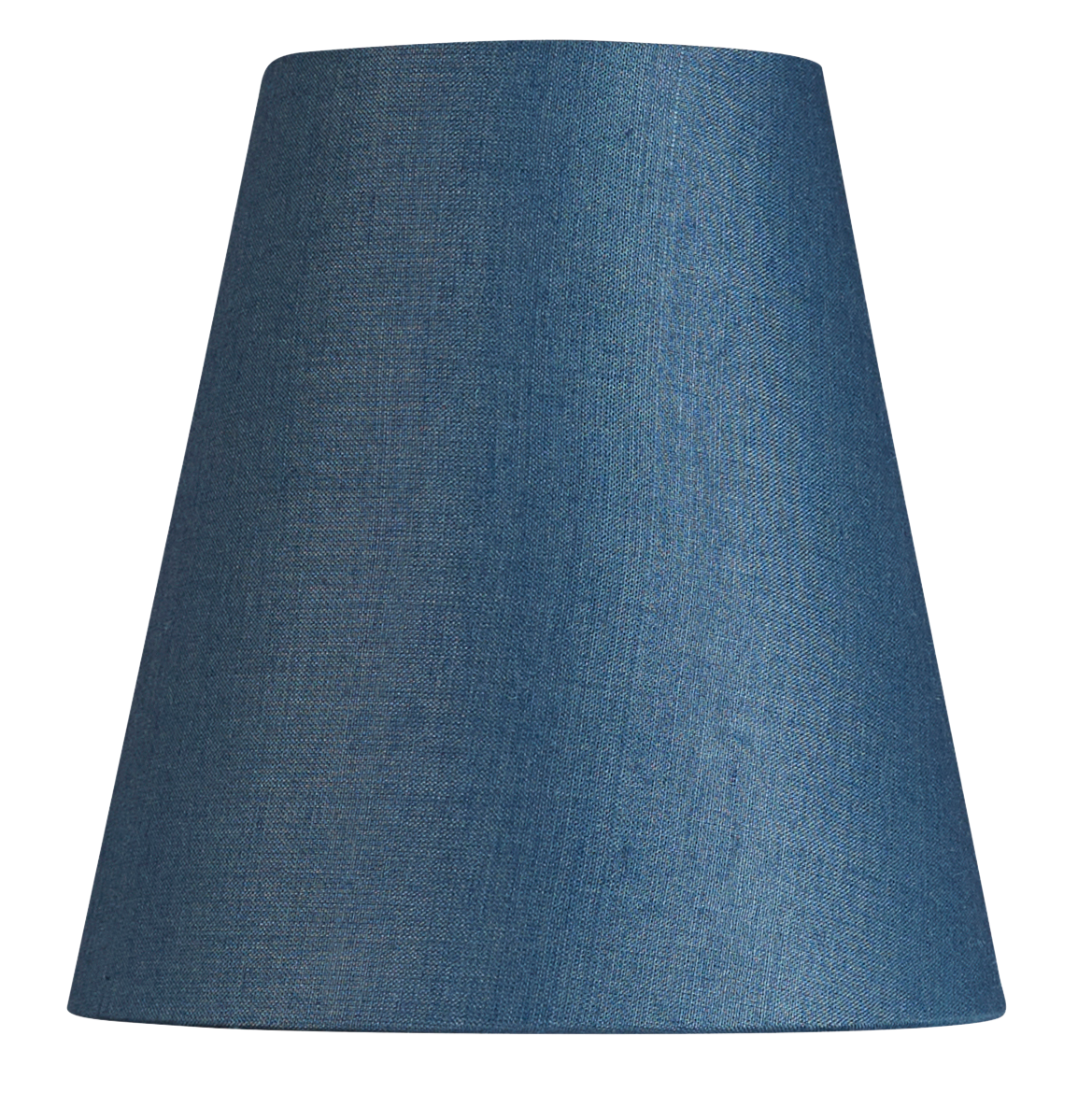 5 inch Tall Ink blue Tussar silk clip-on lampshade