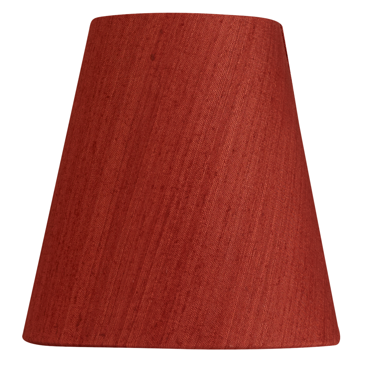 6 inch Tall Red/coral Mulberry silk clip-on lampshade