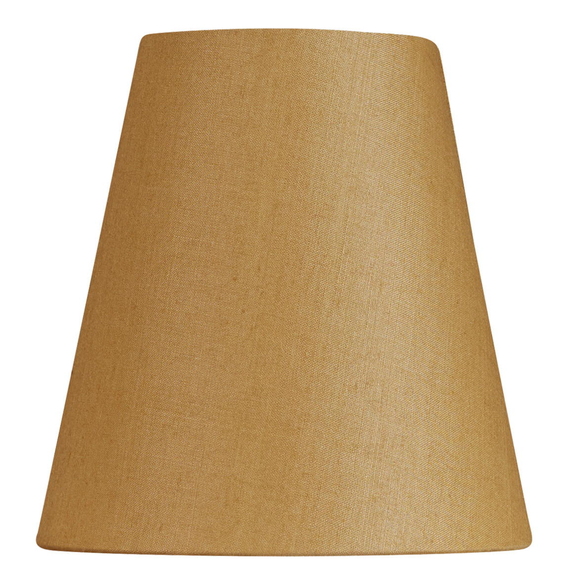 6 inch Tall Sand yellow Tussar silk clip-on lampshade