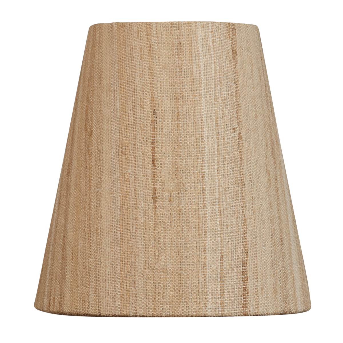 5 inch Tall Raw umber Mulberry silk clip on lampshade