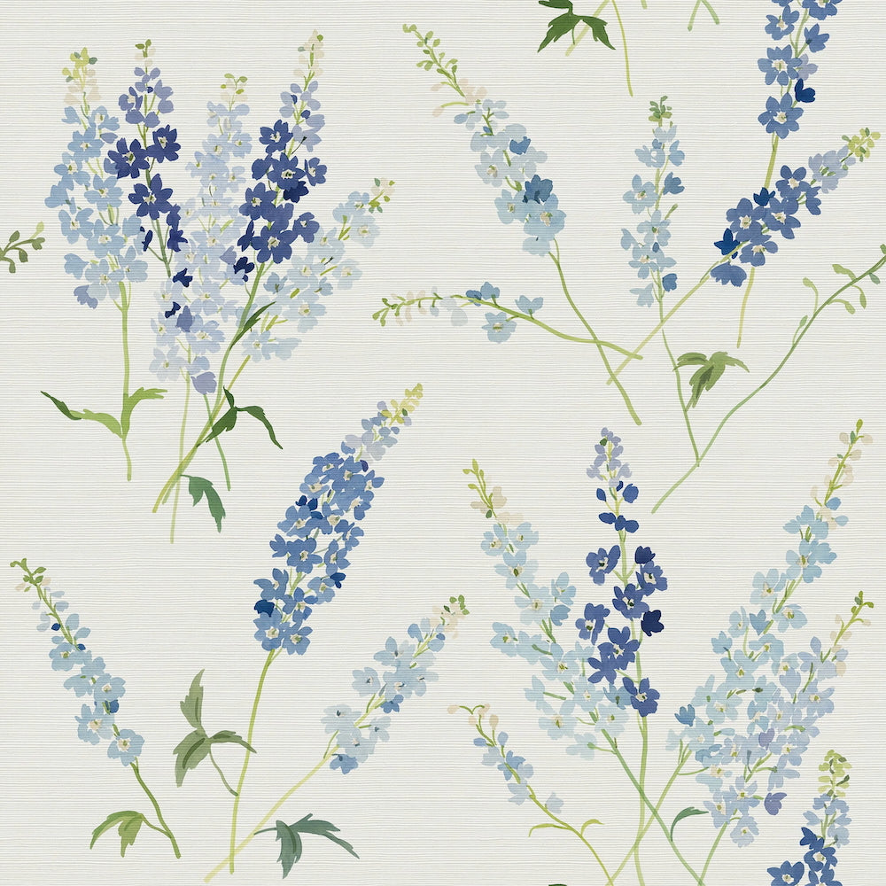 Delphinium Grasscloth  | CMG - Blue