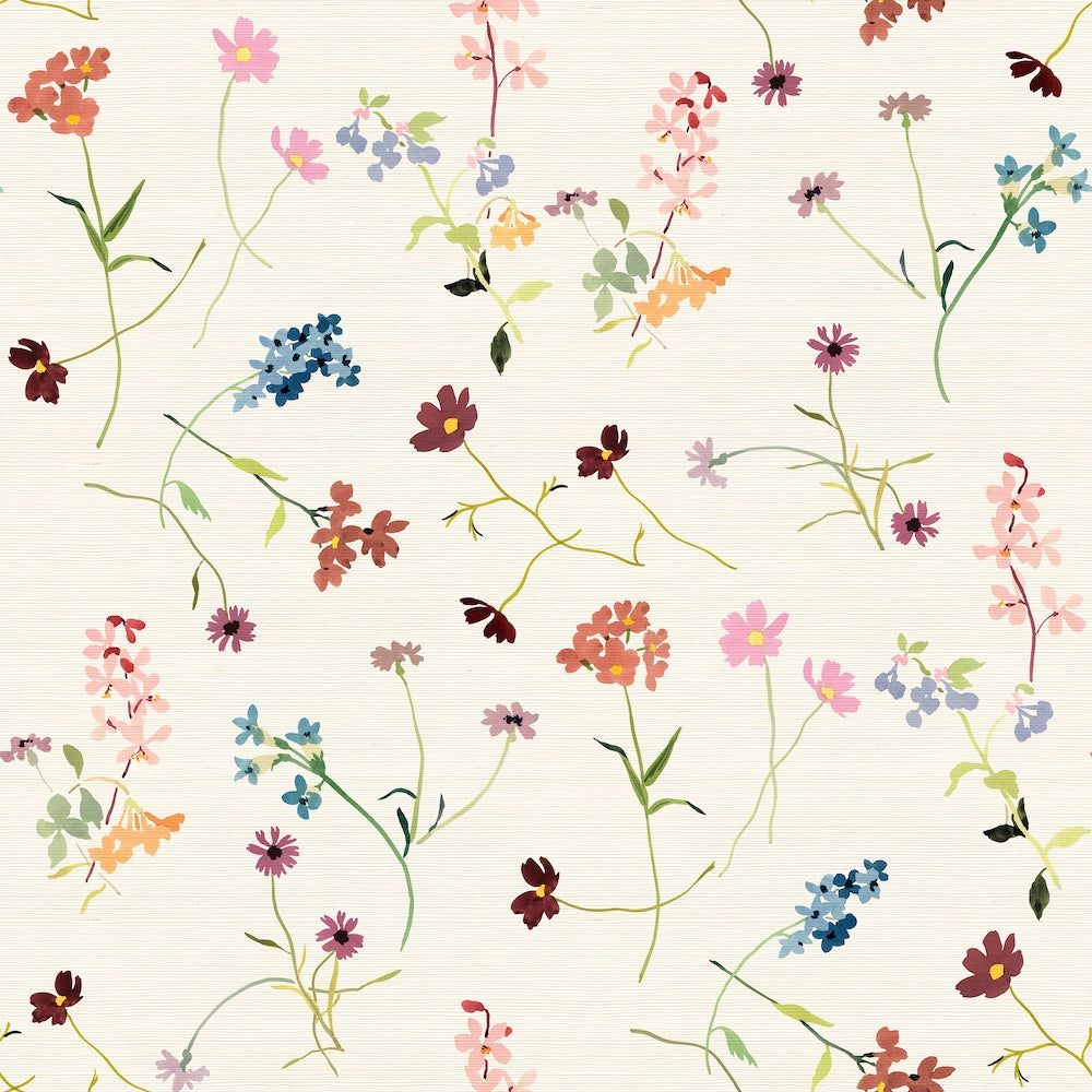 Blooms Grasscloth | CMG - Ecru