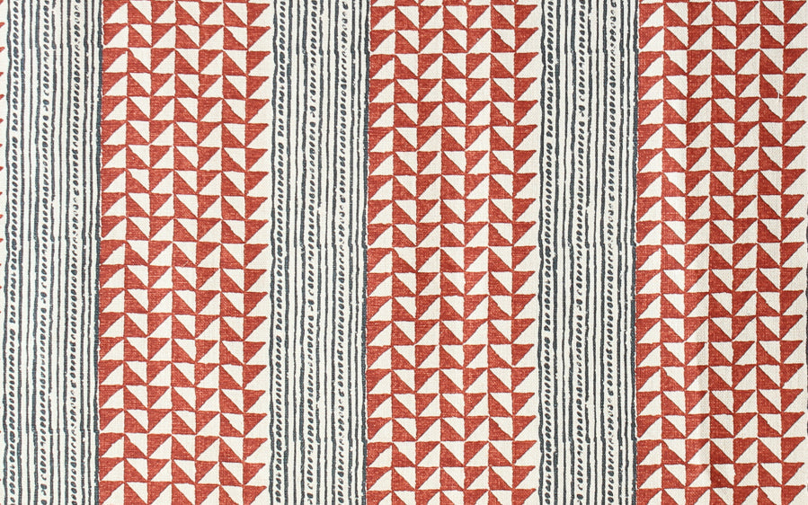 Aegean Stripe | CI - Terracotta/Indigo