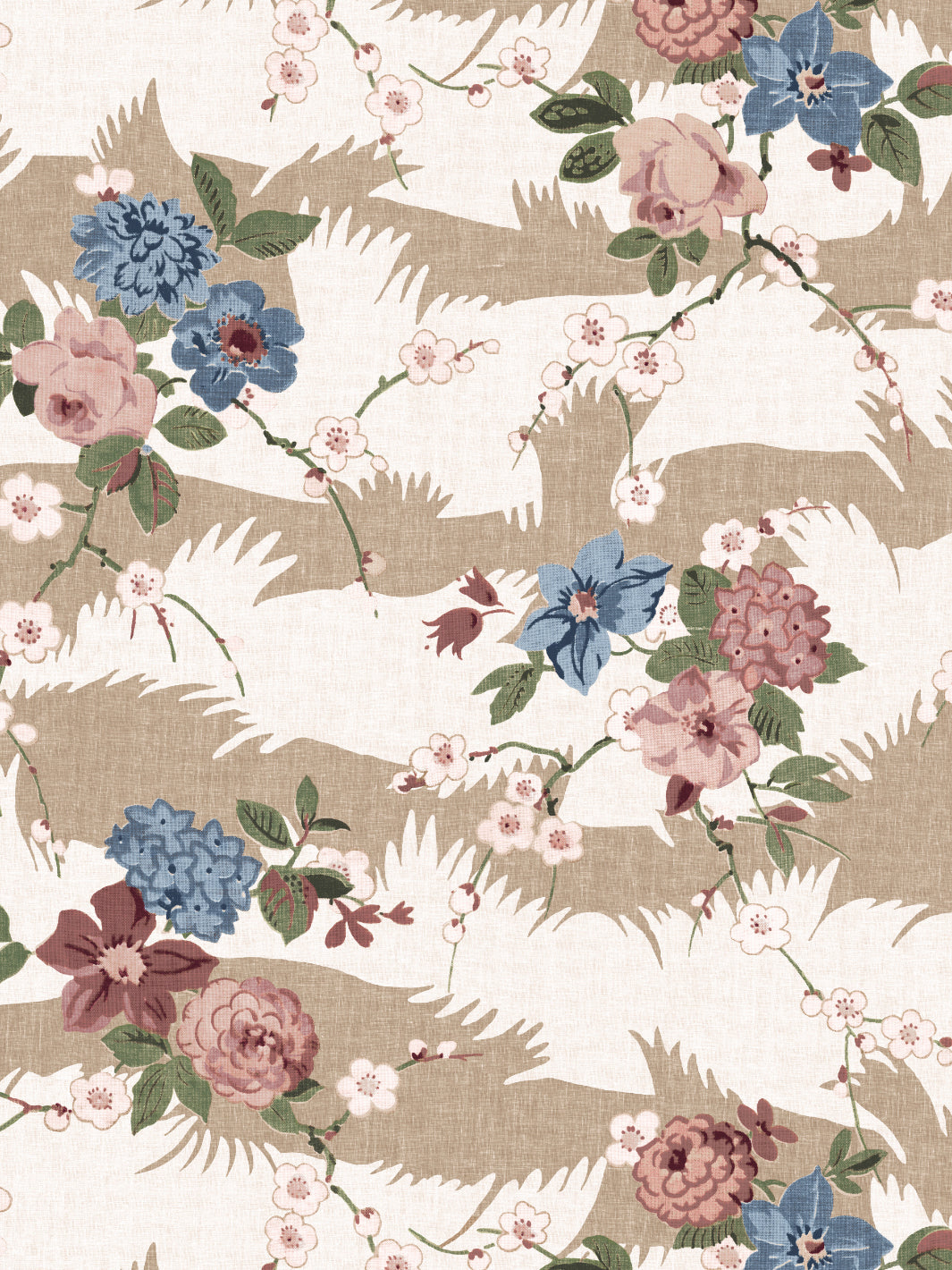 Dora Chintz WP | NT - Green Taupe