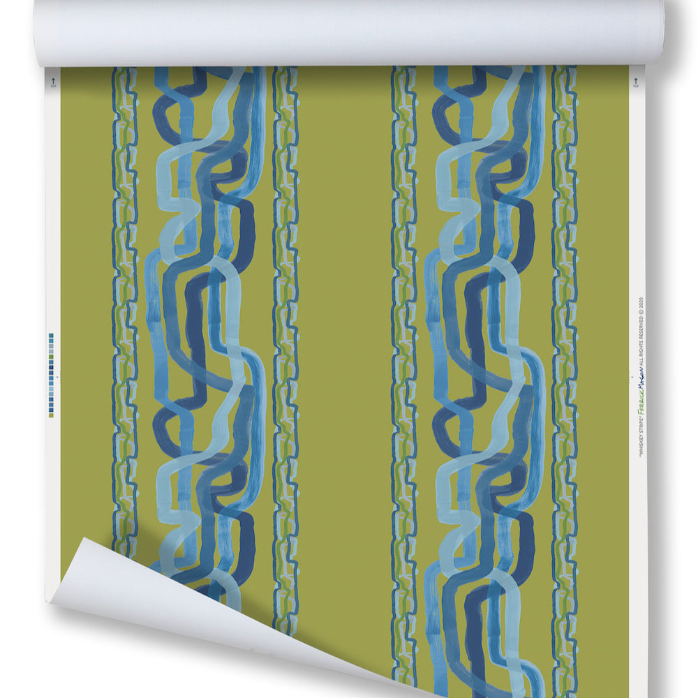 Whiskey Stripe WP | FM - Green Blue