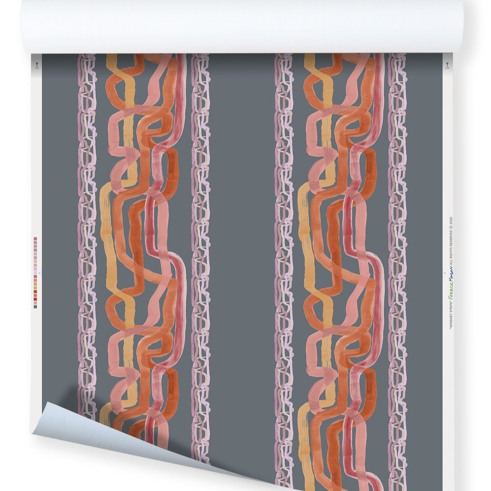 Whiskey Stripe WP | FM - Shale Rose