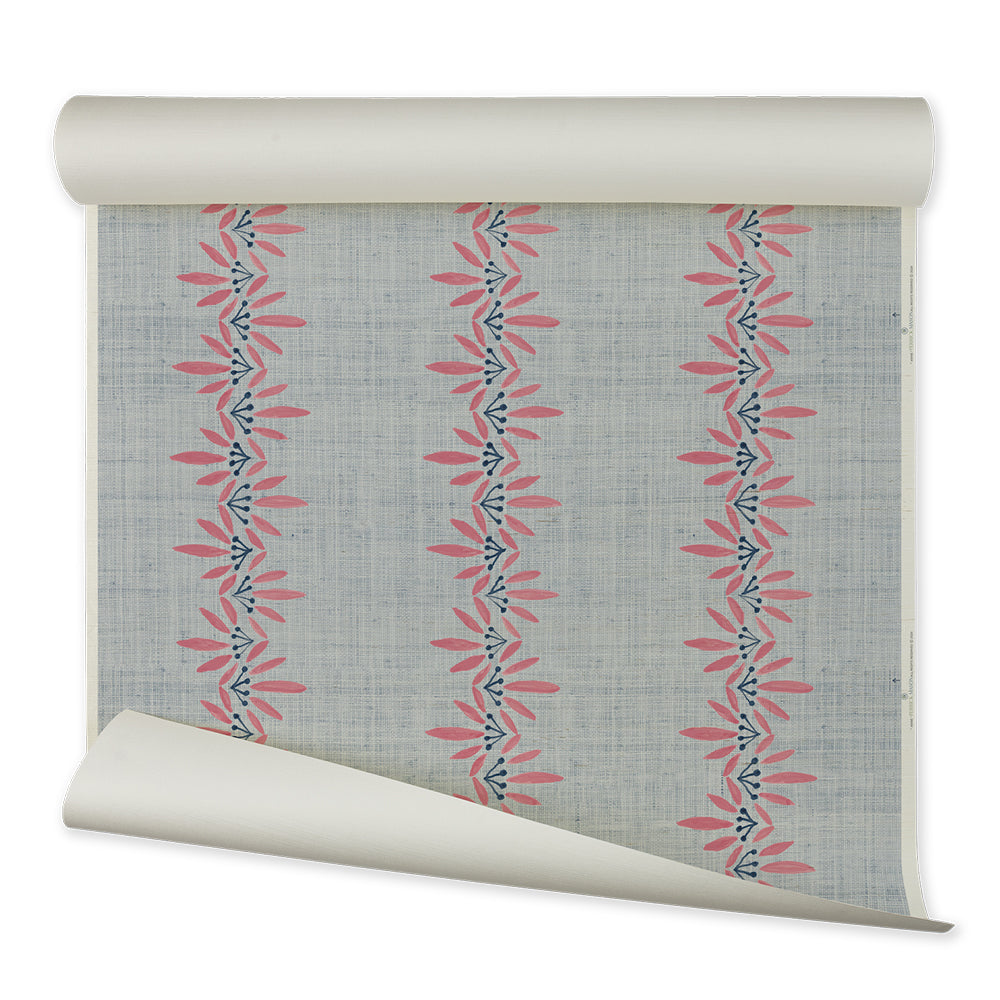 Anne Grasscloth | FM - Carnation Pink Blue