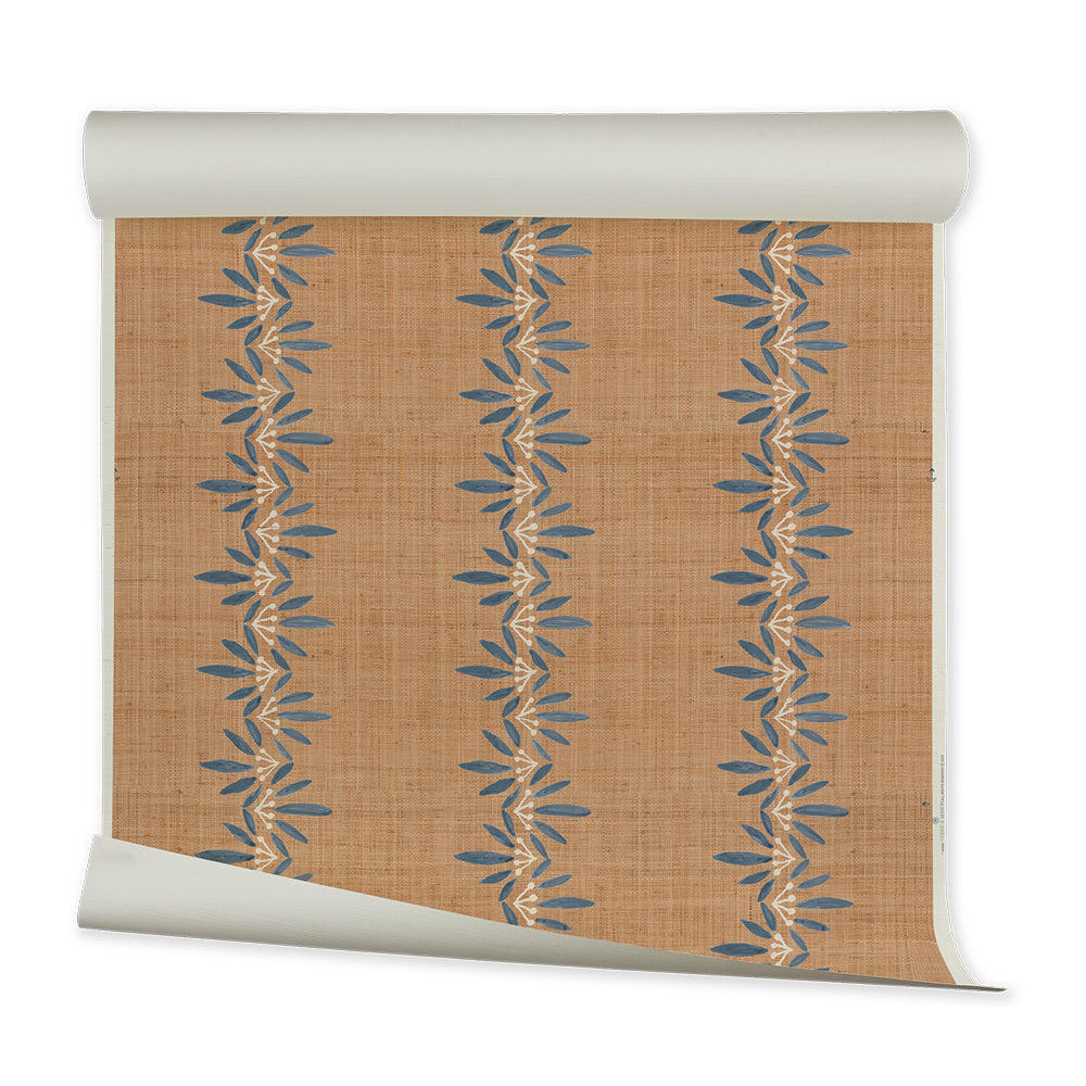 Anne Grasscloth | FM - Quaker Blue/Natural