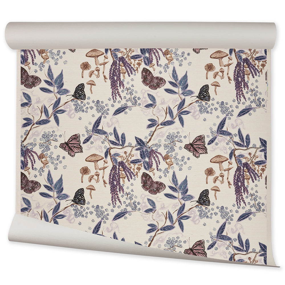 Woodland Grasscloth | FM - Blue Violet