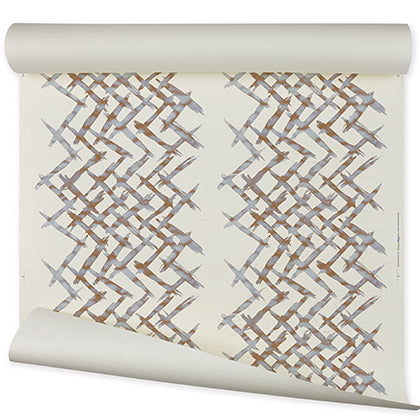Watermark Lattice Grasscloth | FM - Lavender Brown