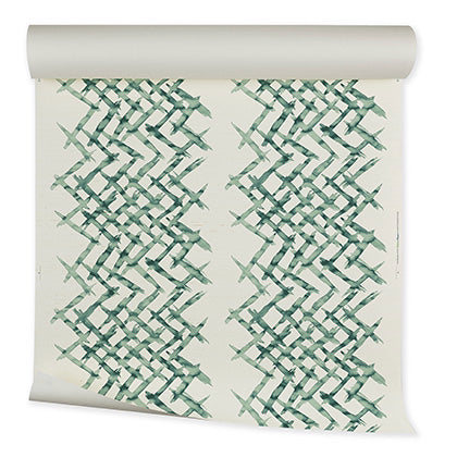Watermark Lattice Grasscloth | FM - Mineral Jade