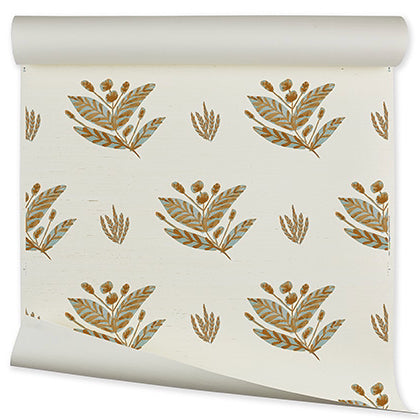Emily Grasscloth | FM - Slate Blue Copper
