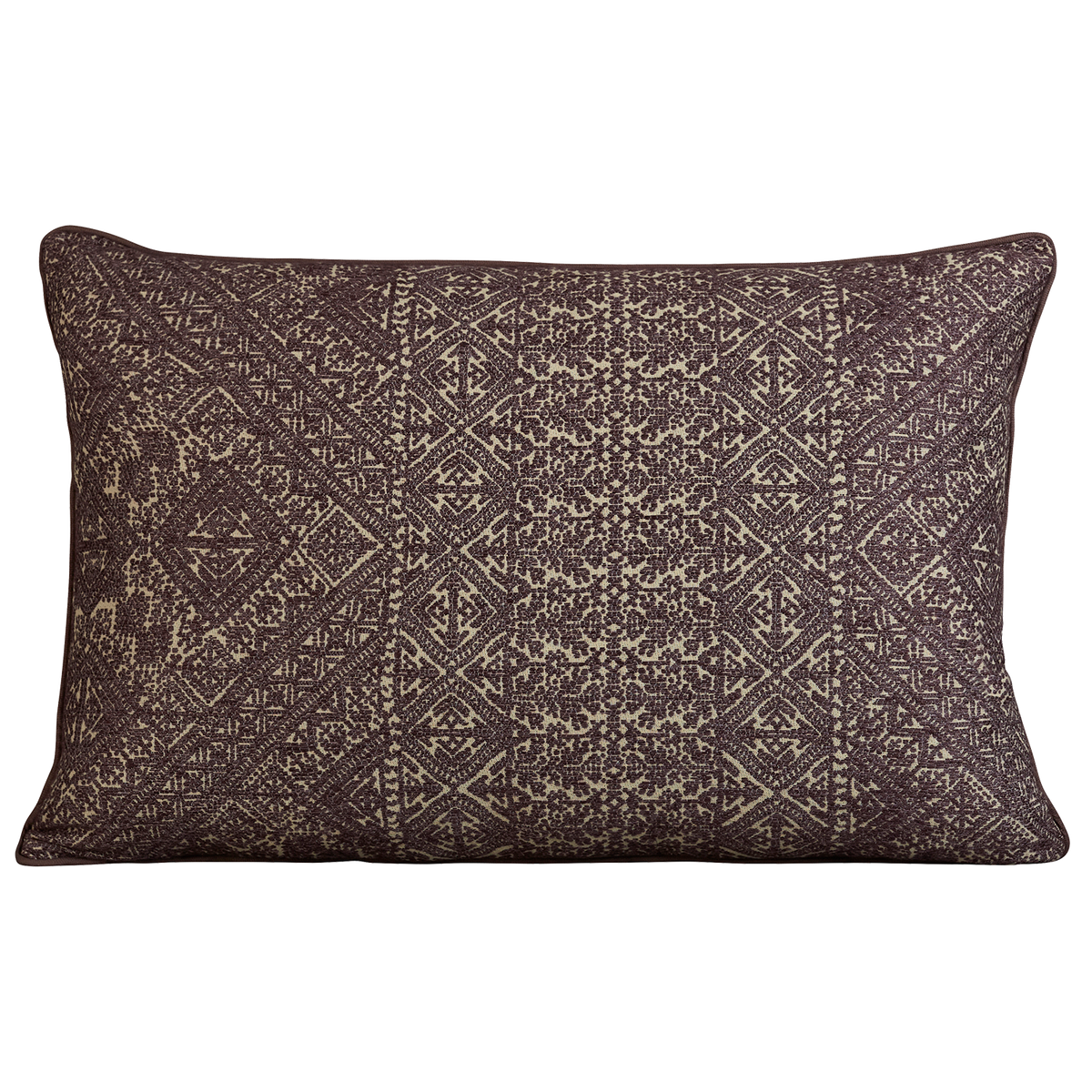Amethyst rectangular fez weave cushion - throw pillow