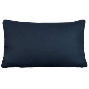 Indigo rectangular fez weave cushion - throw pillow