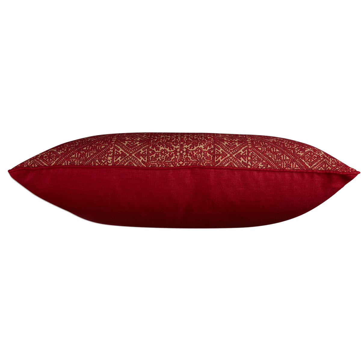 Garnet rectangular fez weave cushion - throw pillow