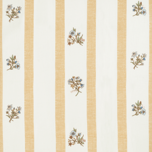 Flax and Field Posy Stripe Dual Use Printed Linen | VOL