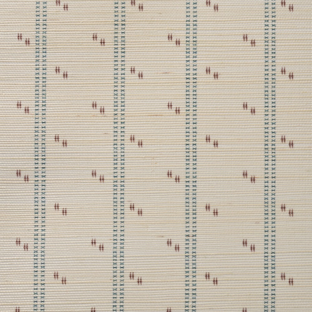 Cross Stitch Grasscloth | HB - Indigo/Plum