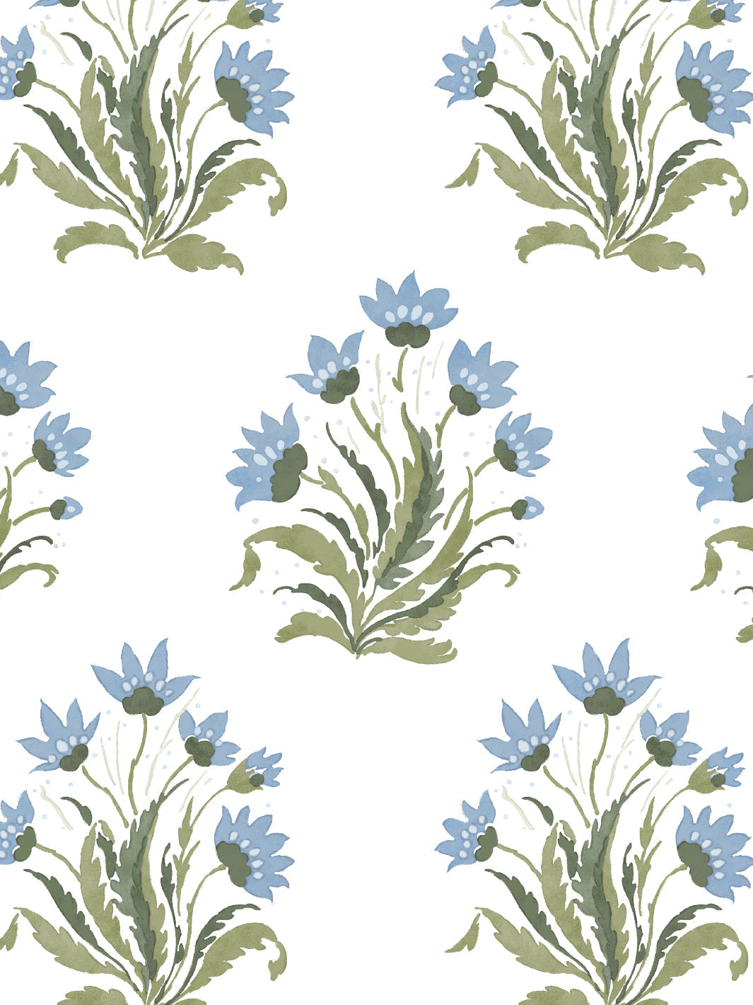 Hillhouse Block Print Large WP | NT - Blue Green