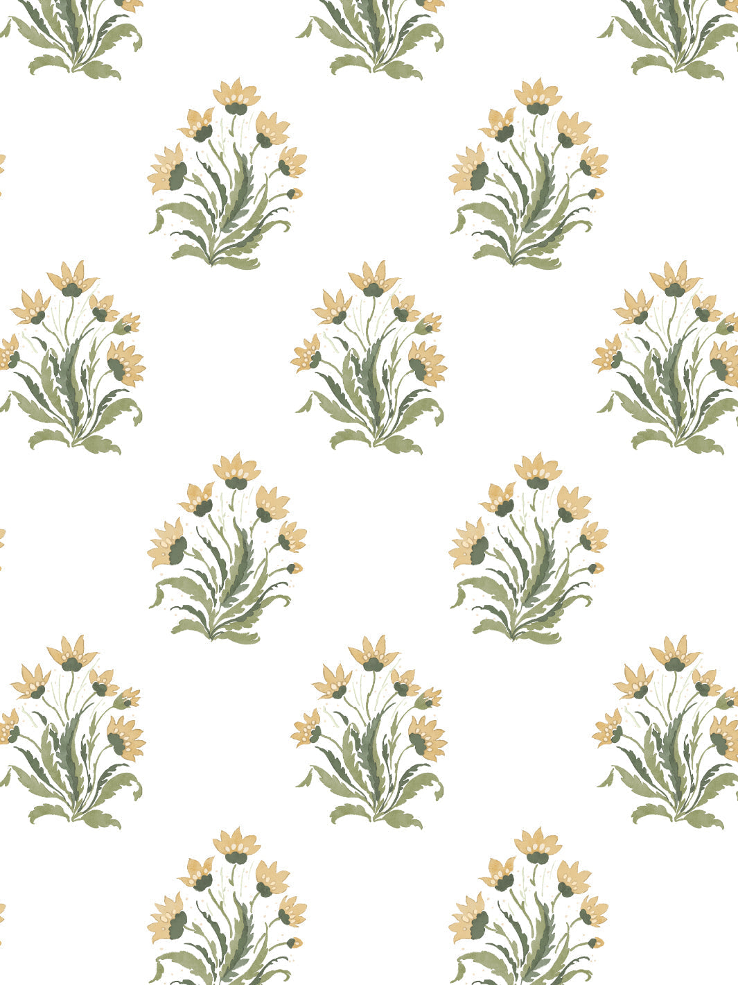 Hillhouse Block Print Small WP | NT - Gold Green