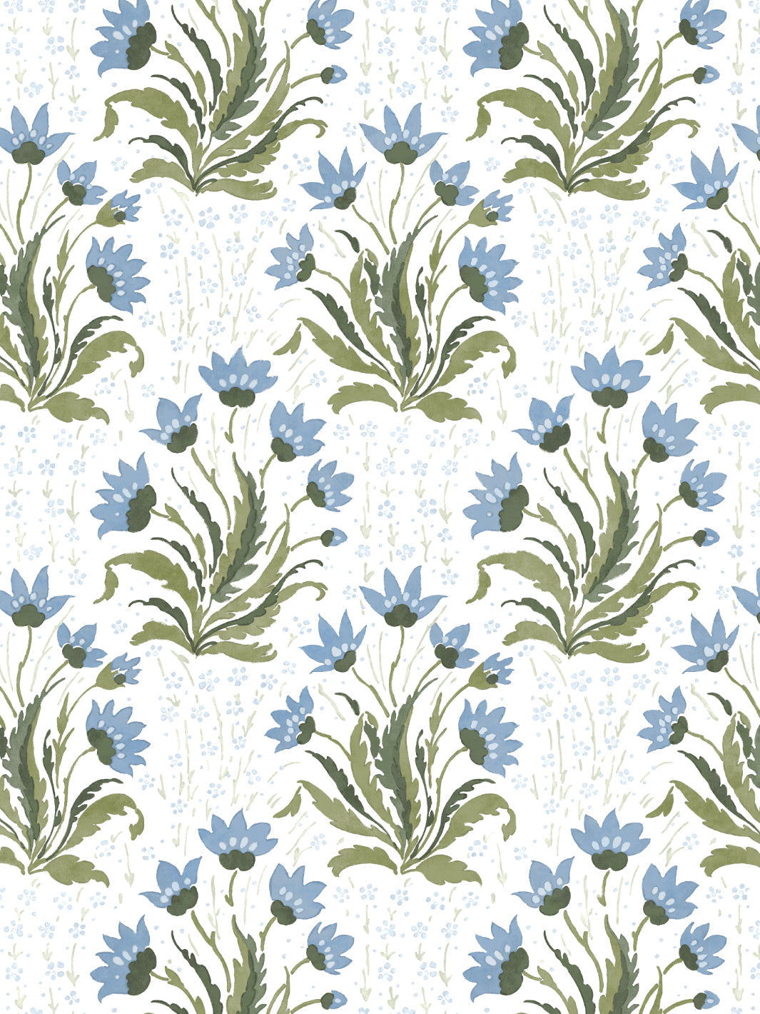 Hillhouse Floral Multi WP | NT - Blue Green