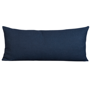 Long rectangular vintage woven cotton Indonesian ikat and indigo cushion