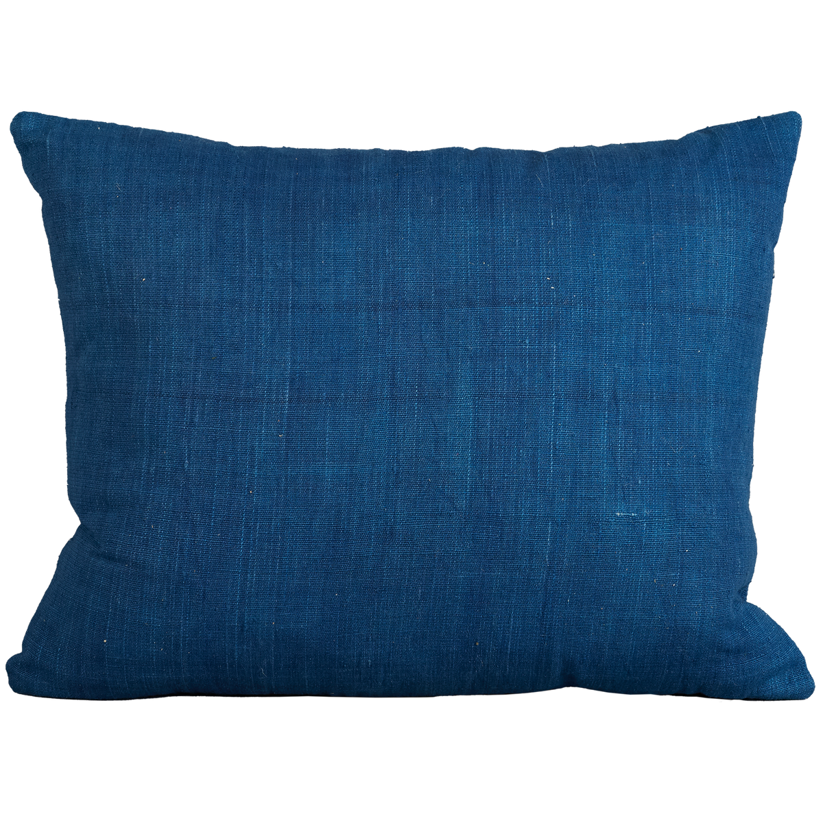 Silk Jajim Cushion/ pillow - Indigo denim blue and orange stripe