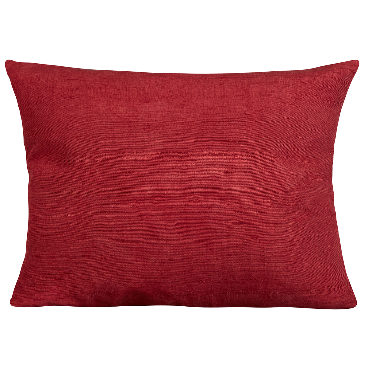Silk Jajim Cushion/ pillow - Crimson with petrol blue and magenta stripe