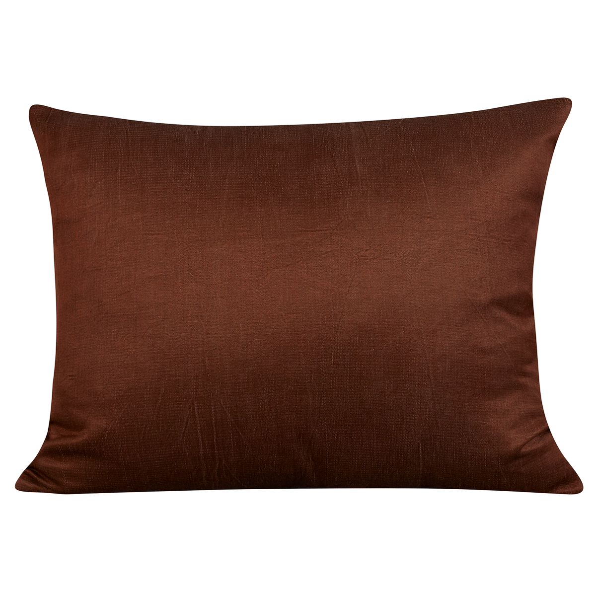 Silk Jajim Cushion/ pillow - Chocolate brown with terracotta and green stripe