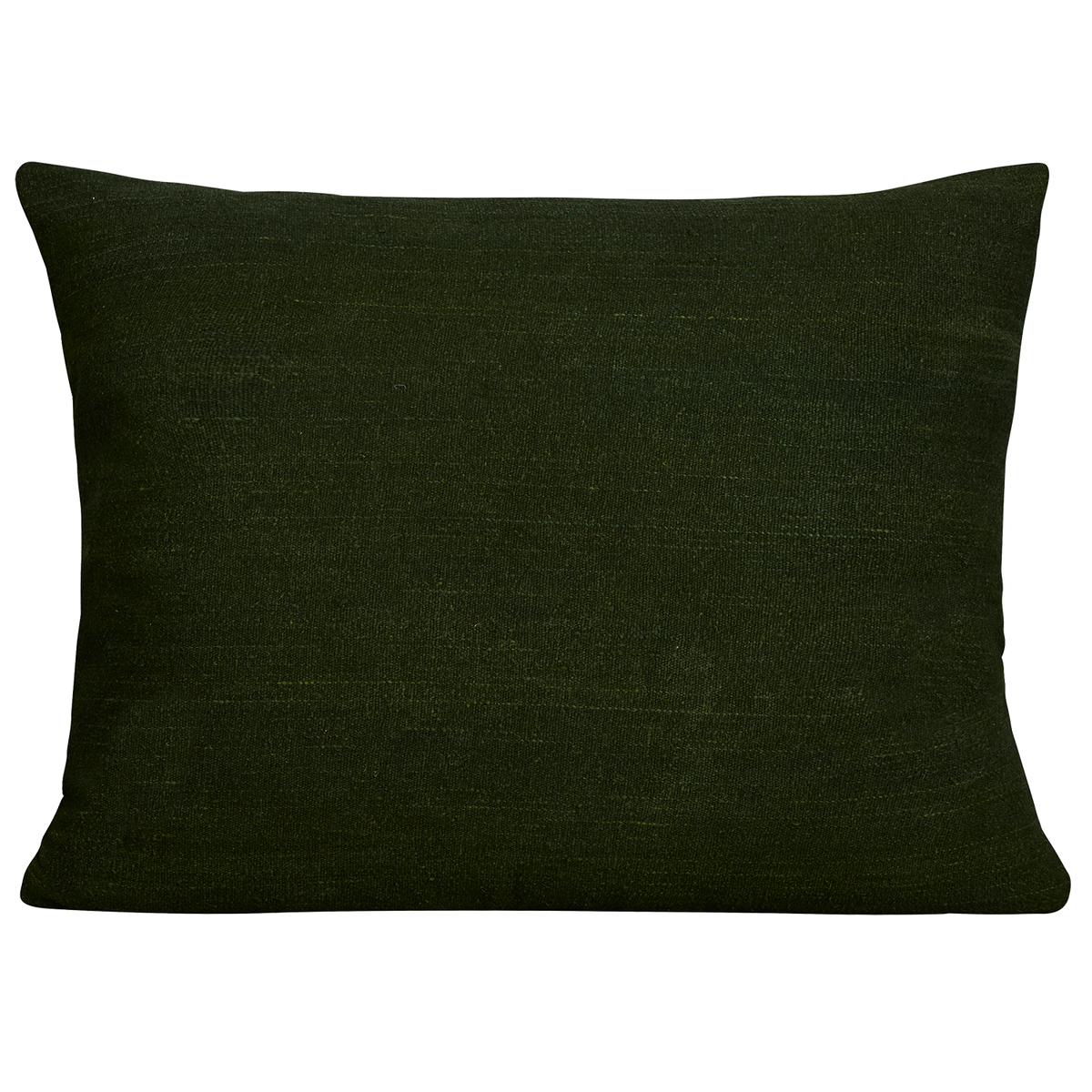 Silk Jajim Cushion/ pillow - Dark forest green with lavender and fuschia stripe A