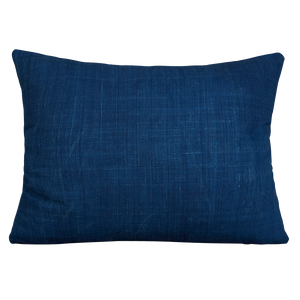 Silk Jajim Cushion/ pillow - Royal blue with multicolour stripe