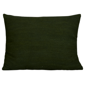 Silk Jajim Cushion/ pillow - Dark green with terracotta and pale green stripe