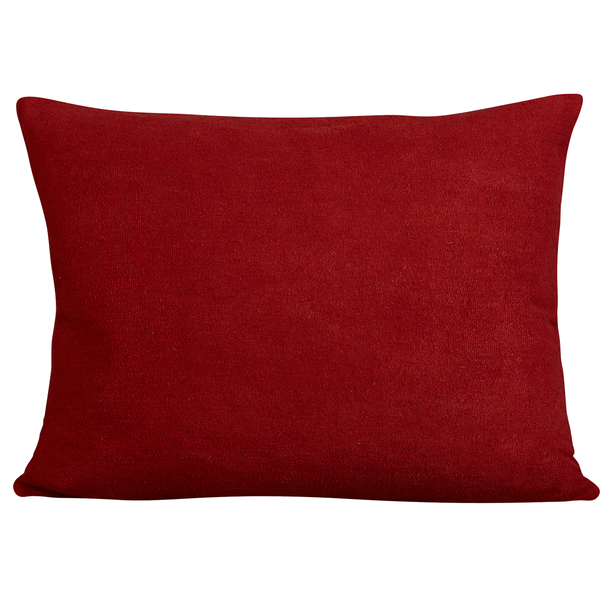 Silk Jajim Cushion/ pillow - Red and chocolate brown and yellow stripe