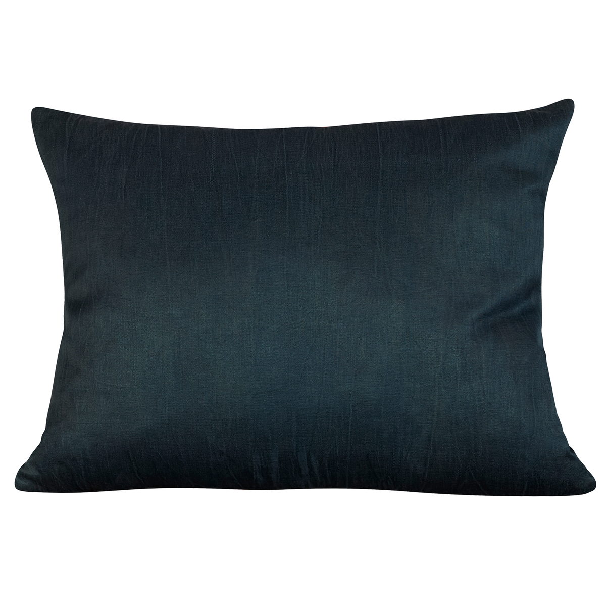 Silk Jajim Cushion/ pillow - Deep indigo with multicolour and orange stripe