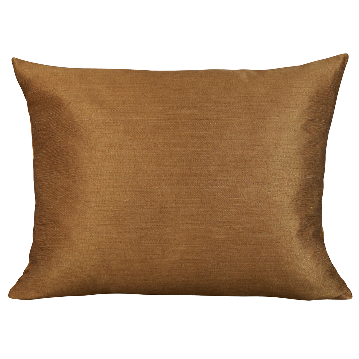 Silk Jajim Cushion/ pillow - Gold with bold magenta terracotta stripe