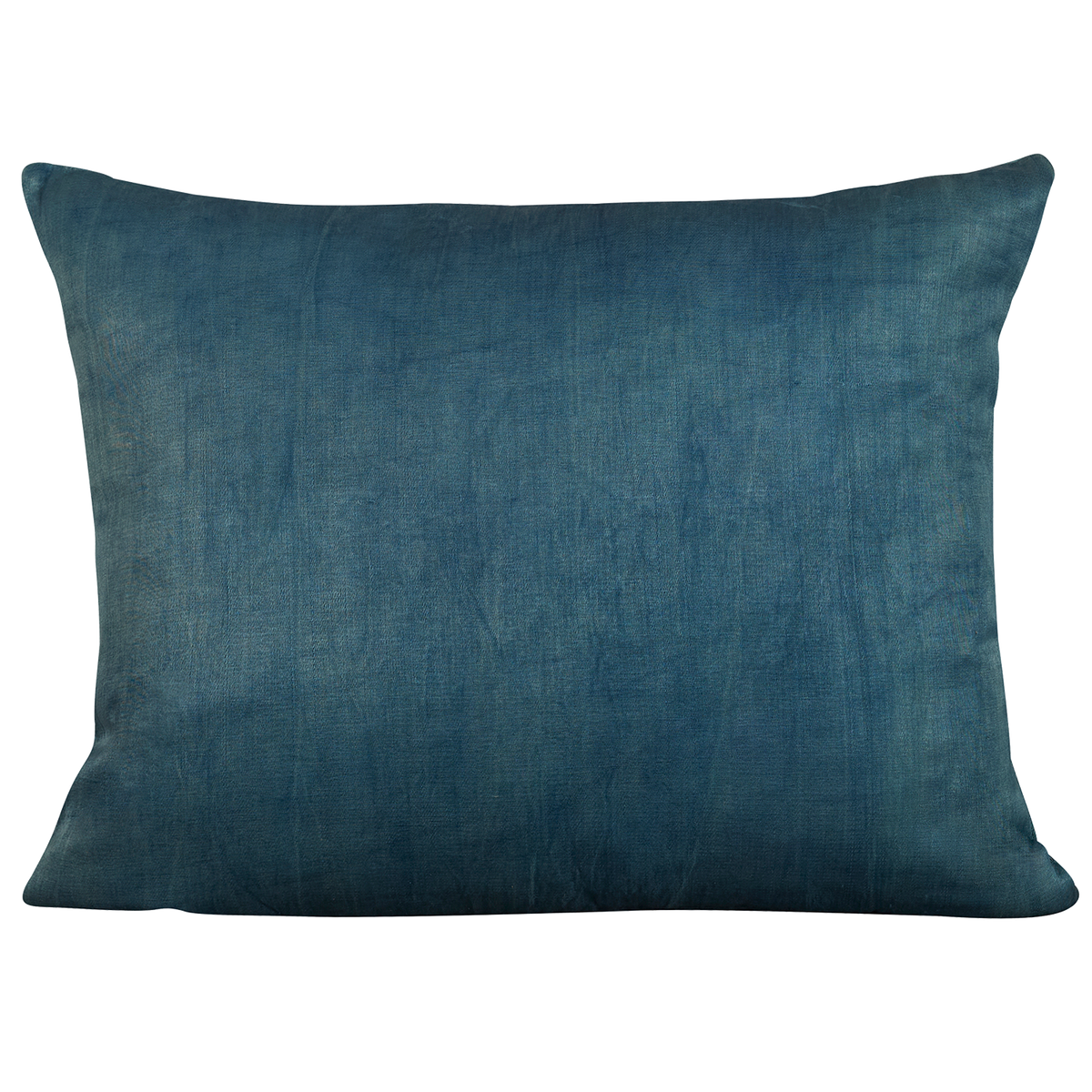 Silk Jajim Cushion/ pillow - Azure blue with lavender and magenta stripe