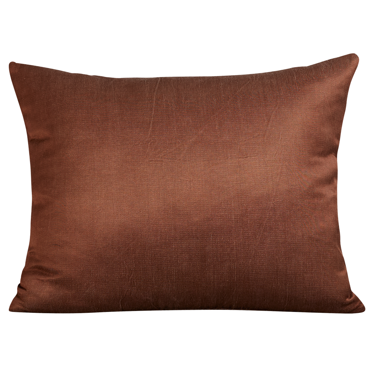 Silk Jajim cushion - Red/aubergine stripe on chocolate brown silk