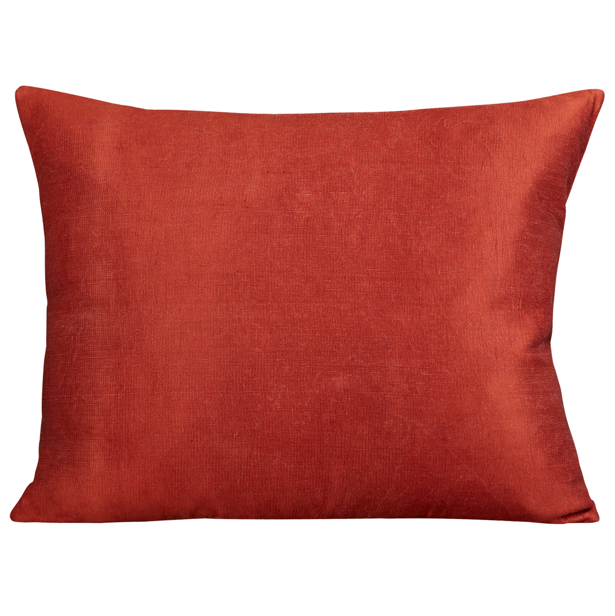 Silk Jajim cushion - Red/yellow and pale blue stripe on deep red silk