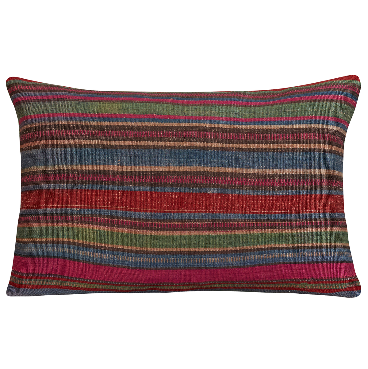 Silk Jajim Multicoloured small lumbar cushion/ pillow