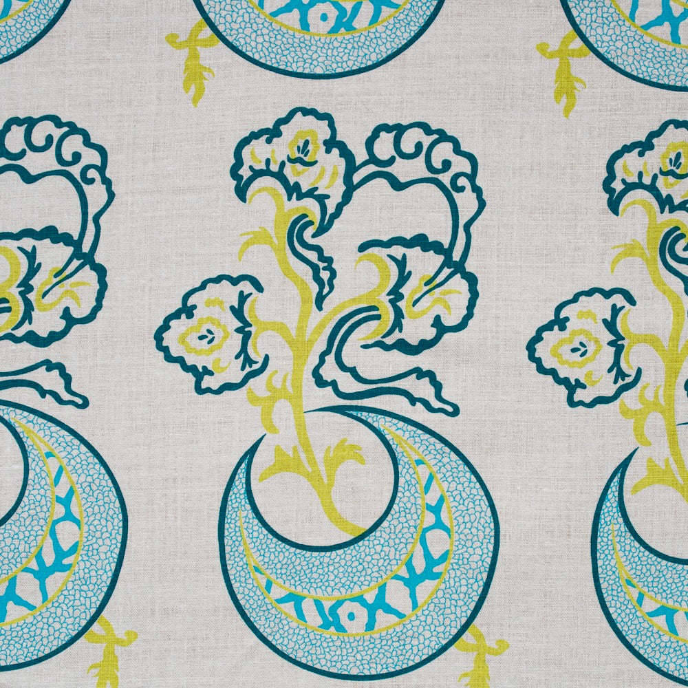 Moonflower | KR - Turquoise On Natural