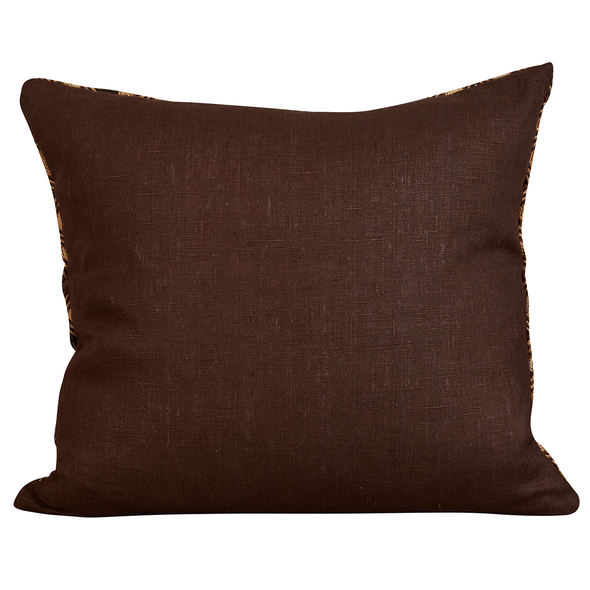 Rectangular African geometric Kuba cloth cushion